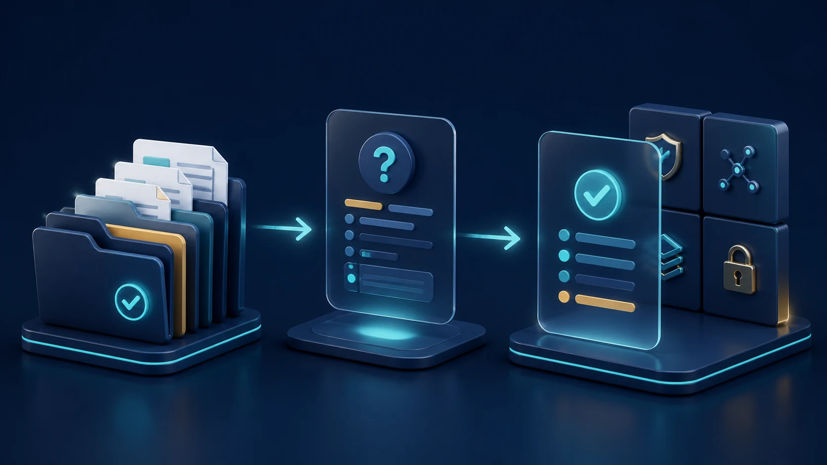Conceptual three-step PugID workflow for Information Technology document analysis