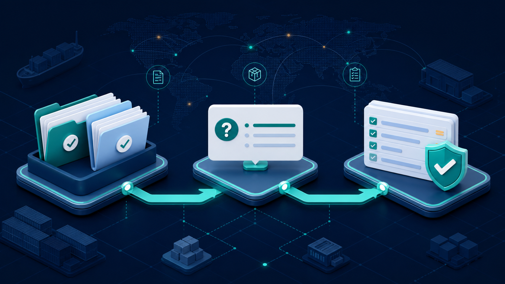 pugid-logistics-workflow Three-step PugID workflow for logistics document analysis