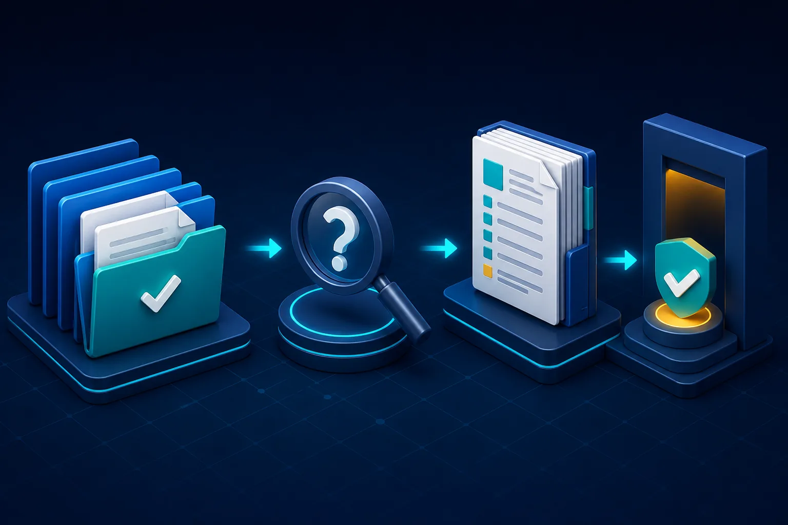 Three-step PugID workflow for Quality Assurance document analysis