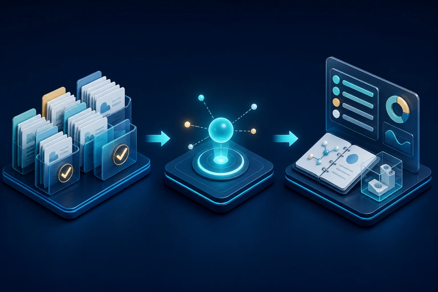 Three-stage workflow for reviewing research and development documents