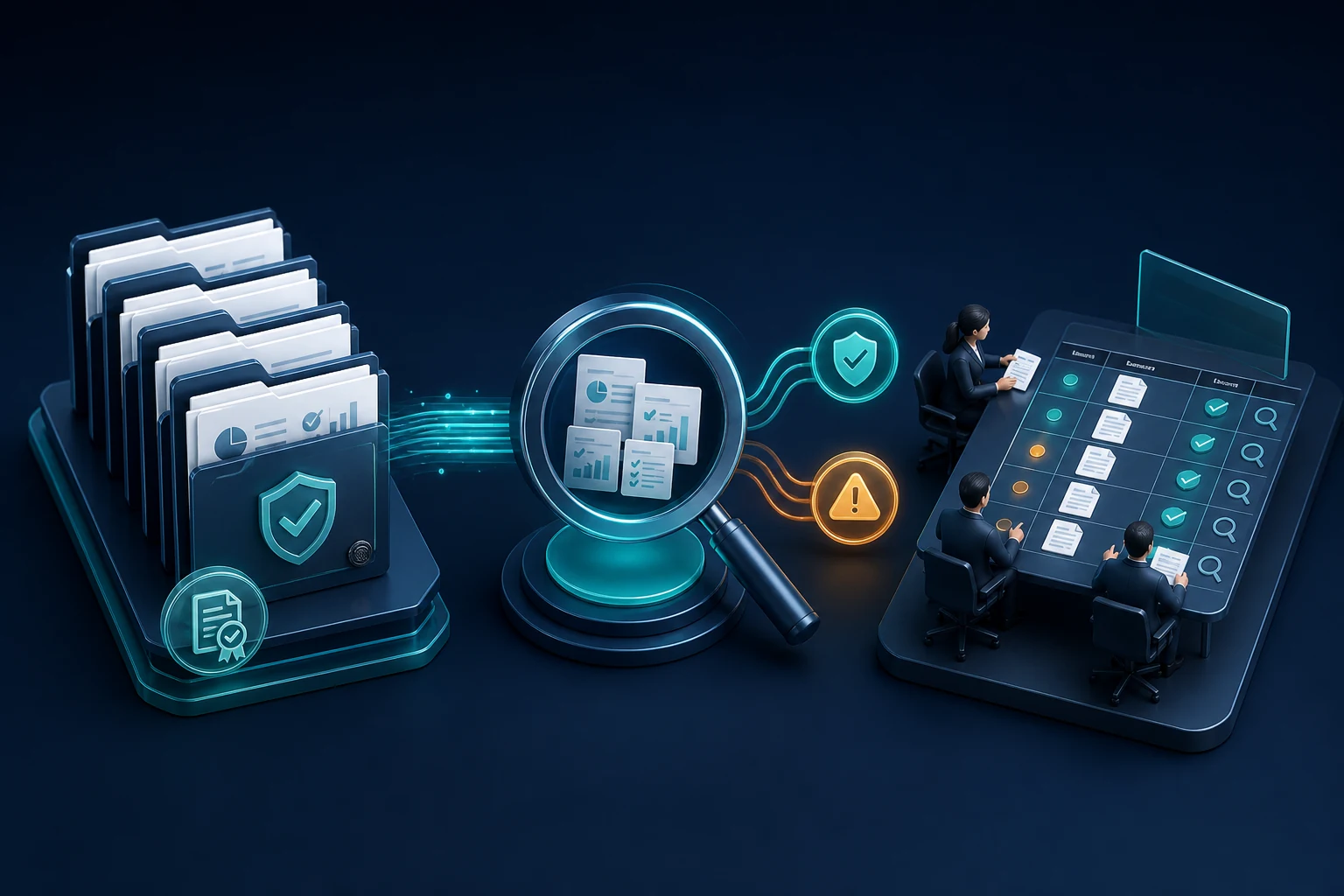Internal audit evidence-to-review workflow